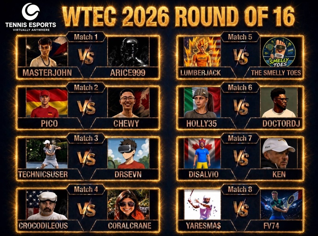 WTEC 2026 round of 16 matchups